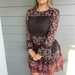 Michael Kors Red and black floral dress